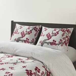 🍒🍒 Natori Cherry Blossom 3-piece cotton Duvet Cover Set  🍒🍒